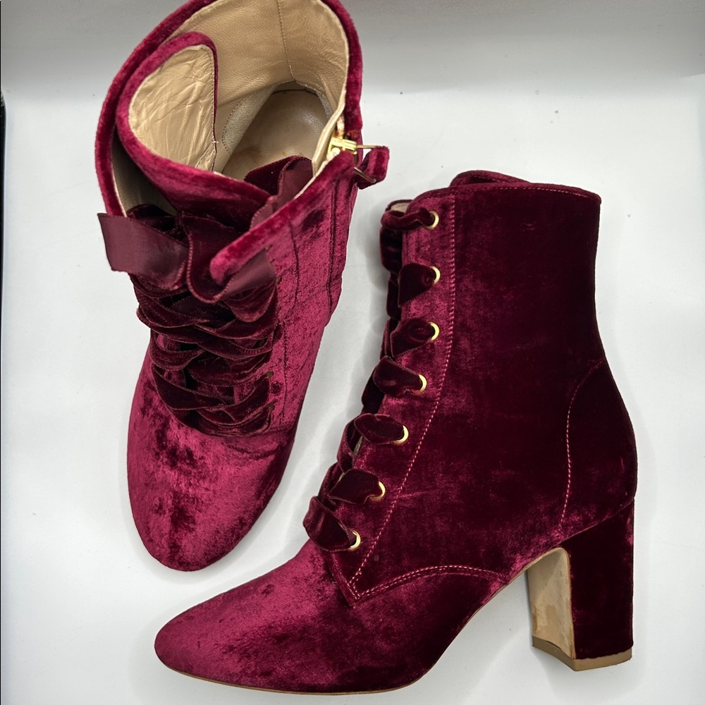 Polly Plume Women’s Boot Heels size 7.5 - Picture 2 of 11